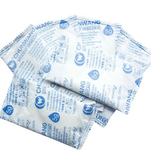 Pacote dessecante em proteína em pó